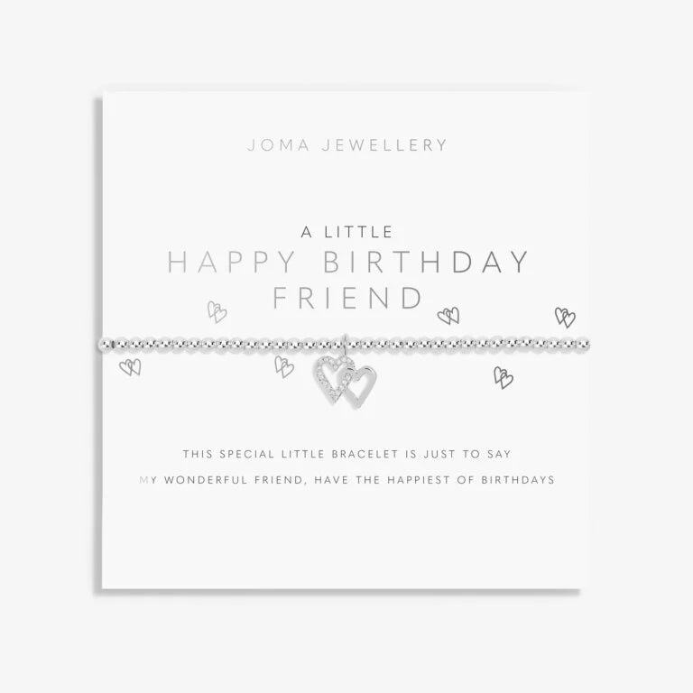 Joma Jewellery A Little Happy Birthday Friend Silver Plated Bracelet