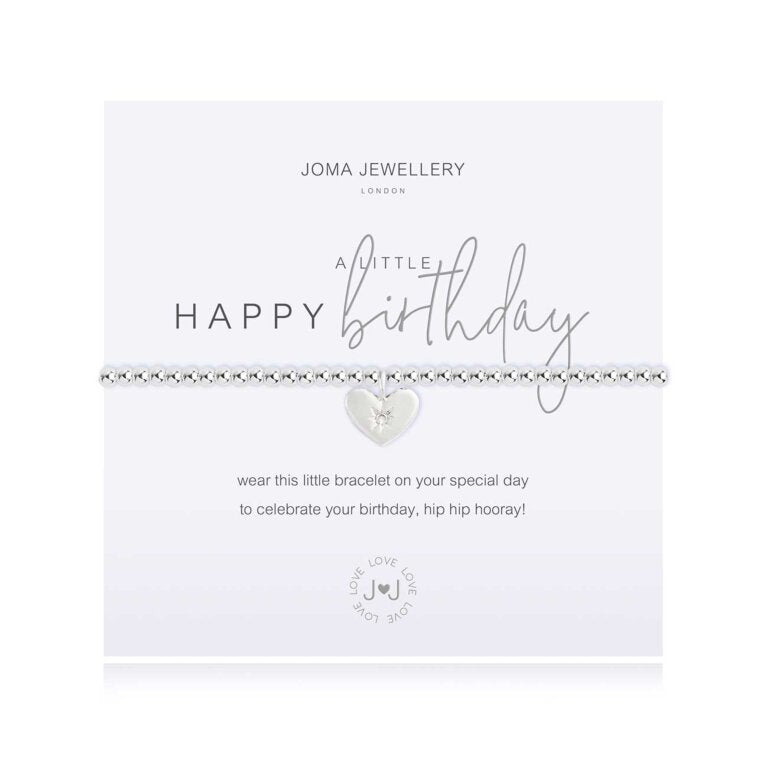 Joma Jewellery A Little Happy Birthday Heart Drop Bracelet