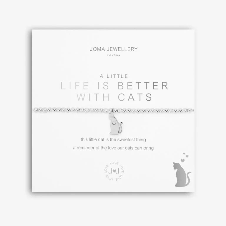 Joma Jewellery A Little Life Is Better With Cats Bracelet