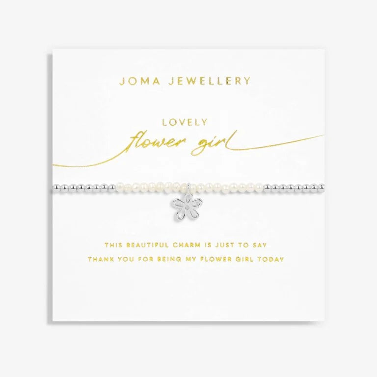 Joma Jewellery A Little Lovely Flower Girl Silver Pearl Bracelet