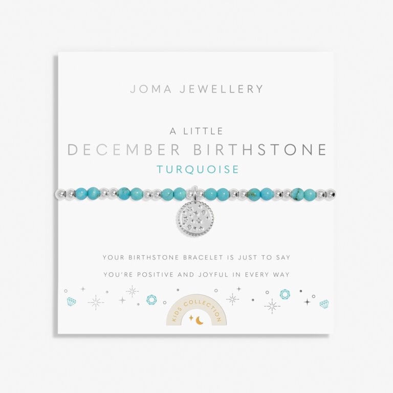 Joma Jewellery Children's Birthstone A Little December Silver Plated Bracelet