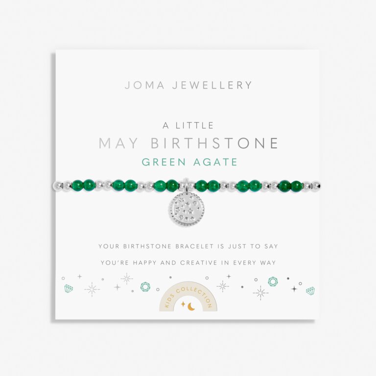Joma Jewellery Children's Birthstone A Little May Silver Plated Bracelet