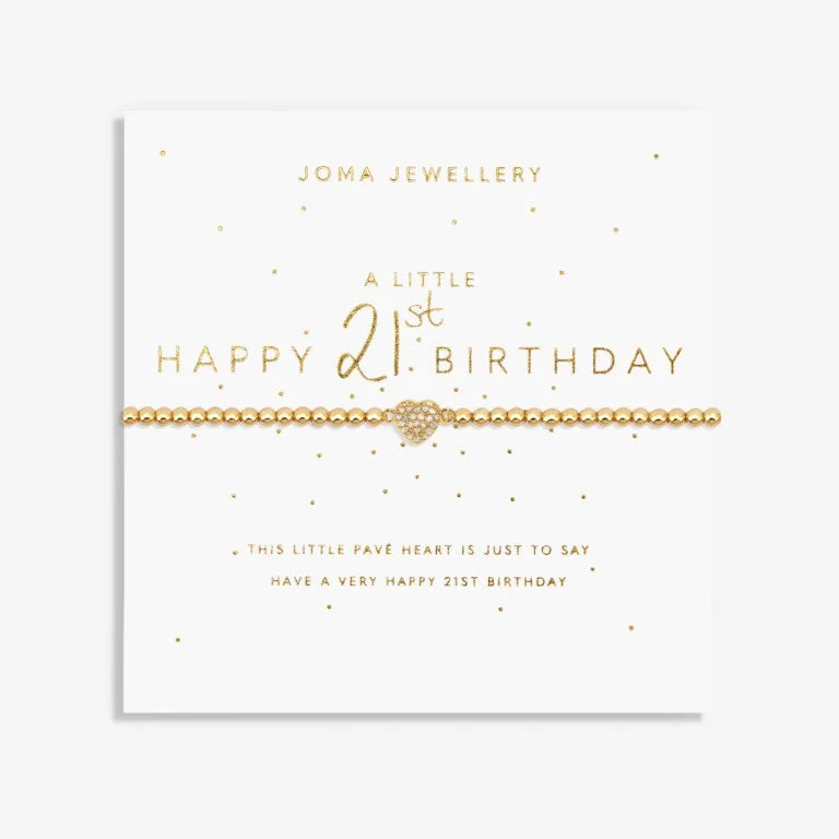 Joma Jewellery A Little Happy 21st Gold Plated Bracelet