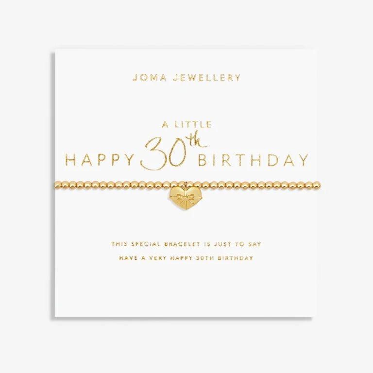 Joma Jewellery A Little Happy 30th Birthday Gold Plated Bracelet