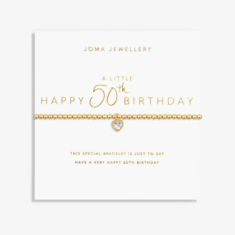 Joma Jewellery A Little Happy 50th Birthday Gold Plated Bracelet