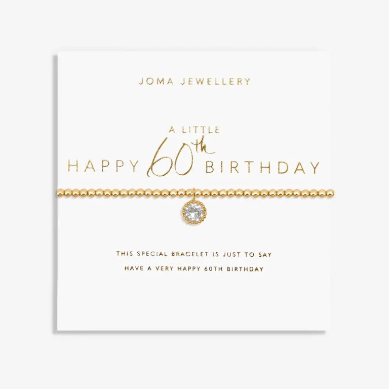 Joma Jewellery A Little Happy 60th Birthday Gold Plated Bracelet