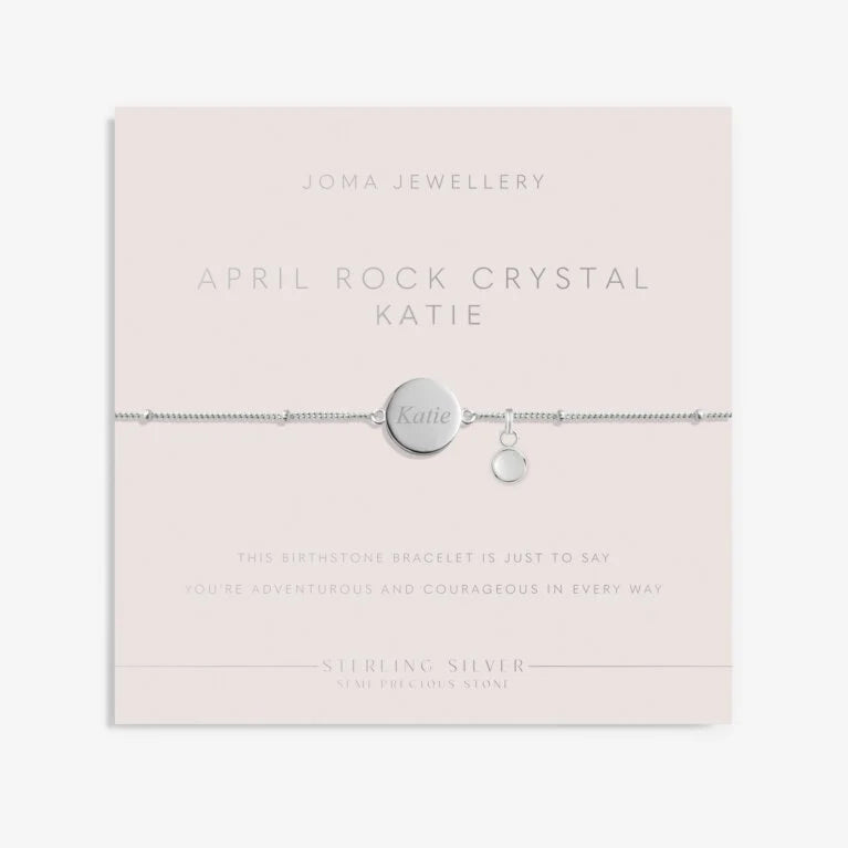 Joma Jewellery Sterling Silver Birthstone April Bracelet