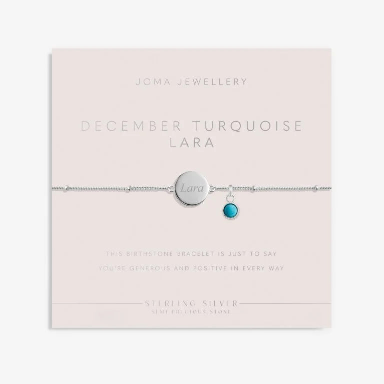 Joma Jewellery Sterling Silver Birthstone December Bracelet