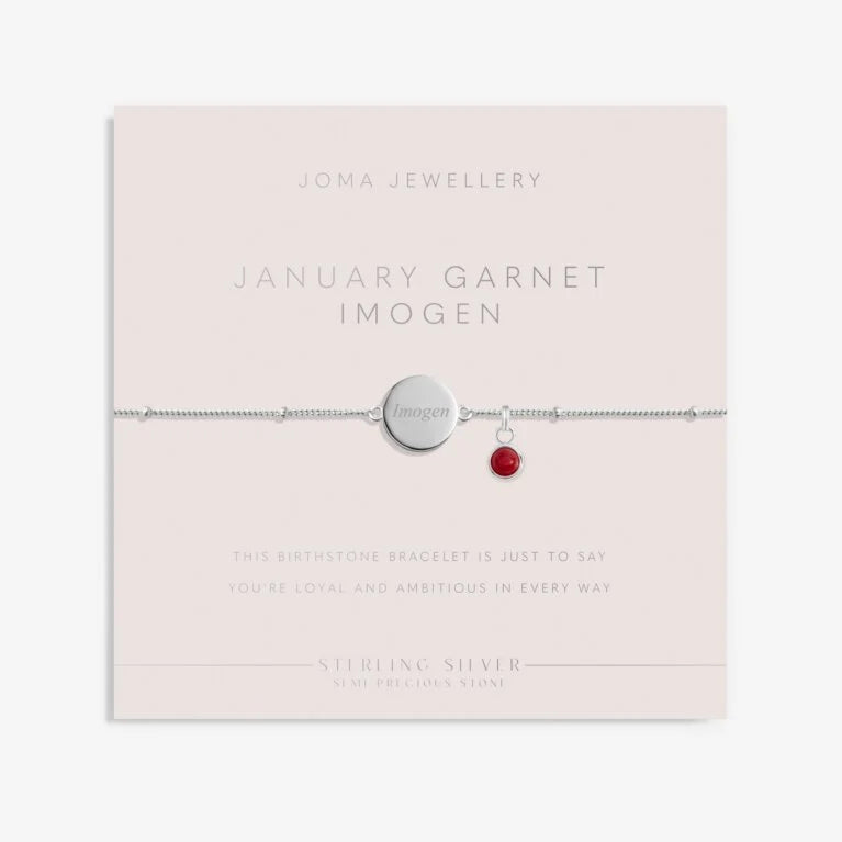 Joma Jewellery Sterling Silver Birthstone January Bracelet