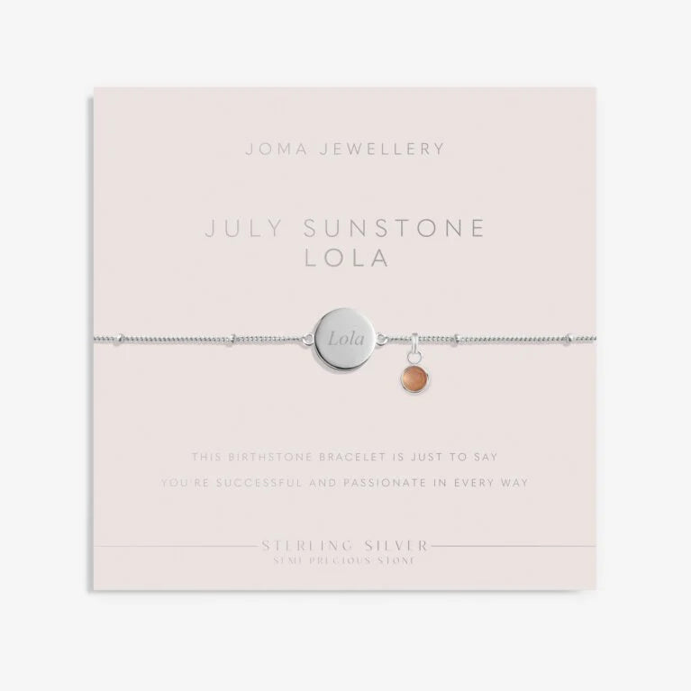 Joma Jewellery Sterling Silver Birthstone July Bracelet