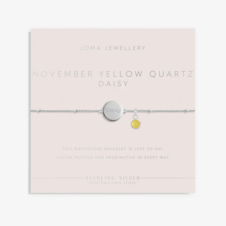 Joma Jewellery Sterling Silver Birthstone November Bracelet