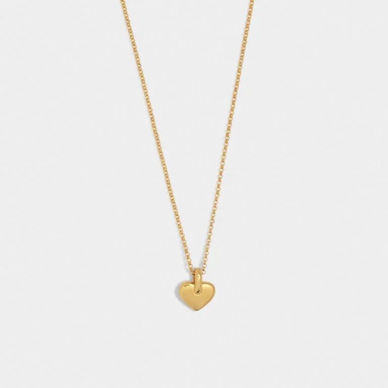 Katie Loxton Waterproof The Curated Collection Alora Heart Necklace Gold Coated Necklace