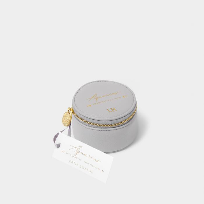 Katie Loxton Zodiac Jewellery Box Aquarius Luna Grey