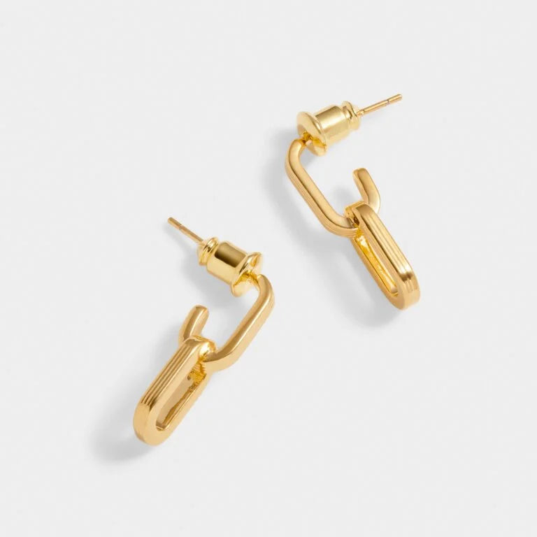 Katie Loxton Waterproof The Curated Collection Arabella Hoops Gold Coated Earrings