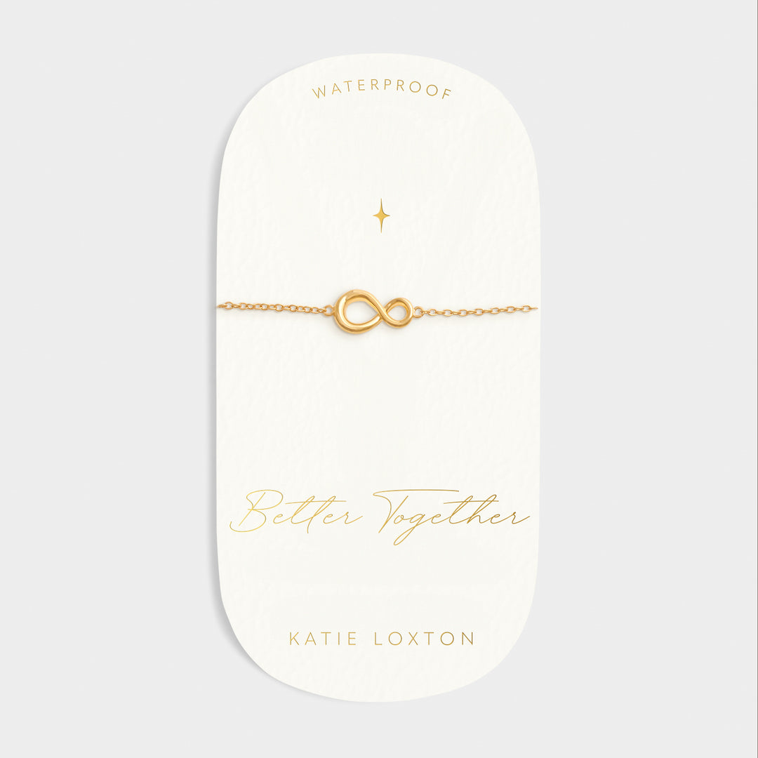 Katie Loxton Waterproof Better Together Charm Bracelet Gold Coated