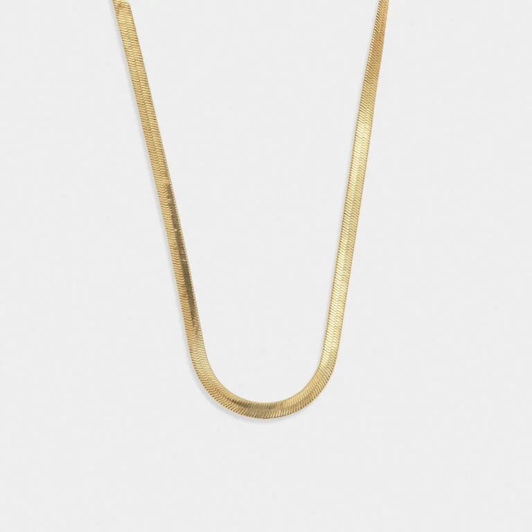 Katie Loxton Waterproof The Curated Collection Ciana Snake Chain Necklace Gold Coated Necklace
