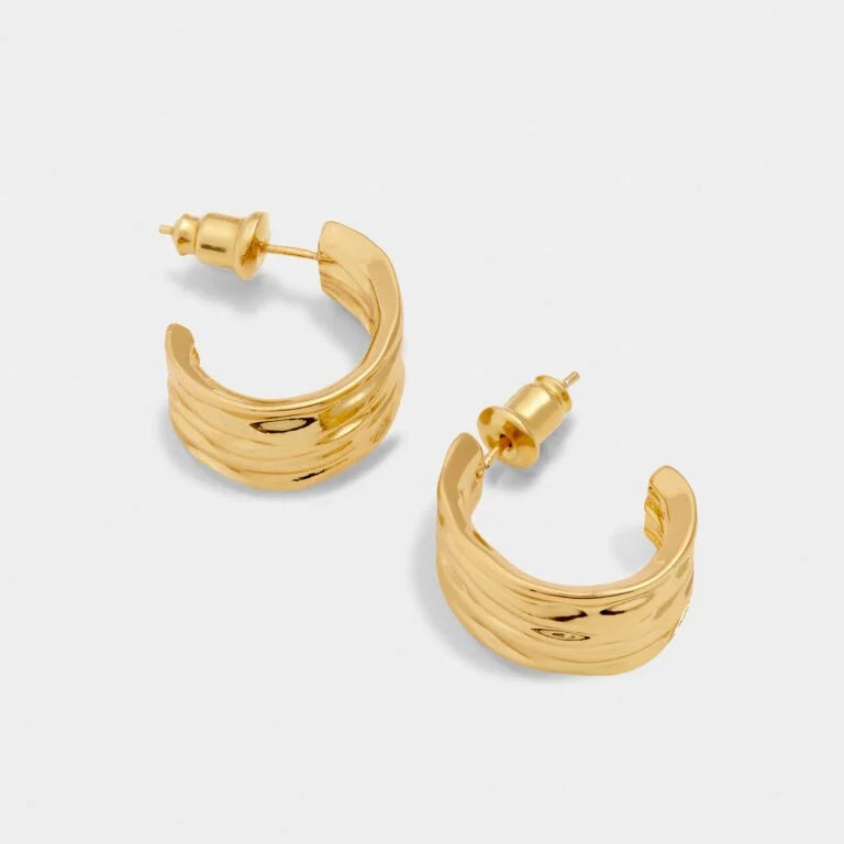 Katie Loxton Waterproof The Curated Collection Cleyo Hoop Earrings Gold Coated Earrings