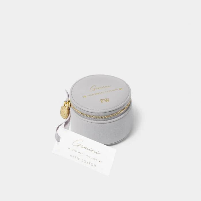 Katie Loxton Zodiac Jewellery Box Gemini Luna Grey