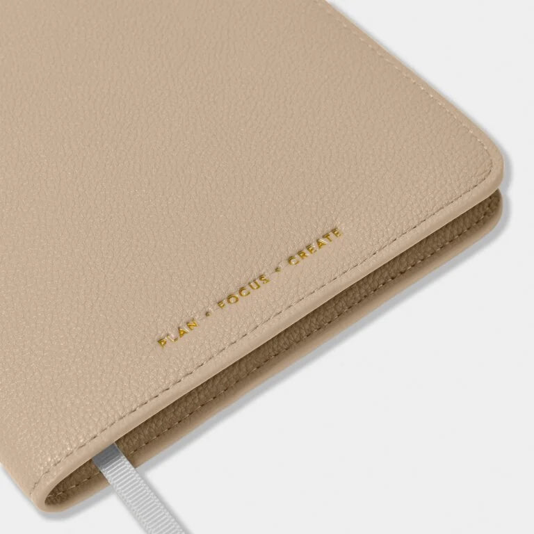Katie Loxton Notebook Cover And A Lined Notepad Plan Focus Create Light Taupe