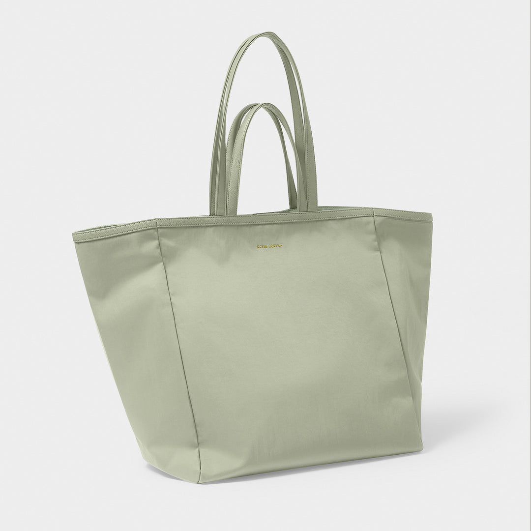 Katie Loxton Nylon-Luxe Oversized Tote Bag Matcha