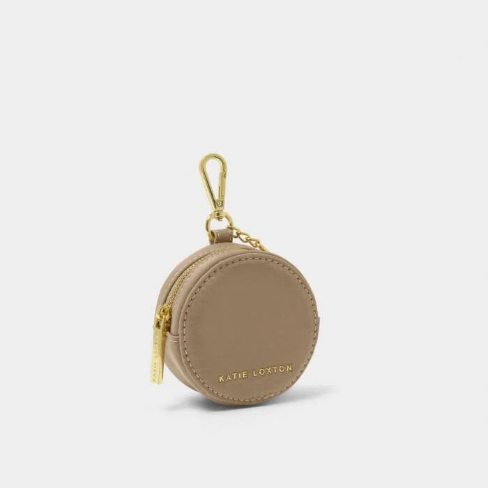 Katie Loxton Nylon-Luxe Clip On Purse in Taupe