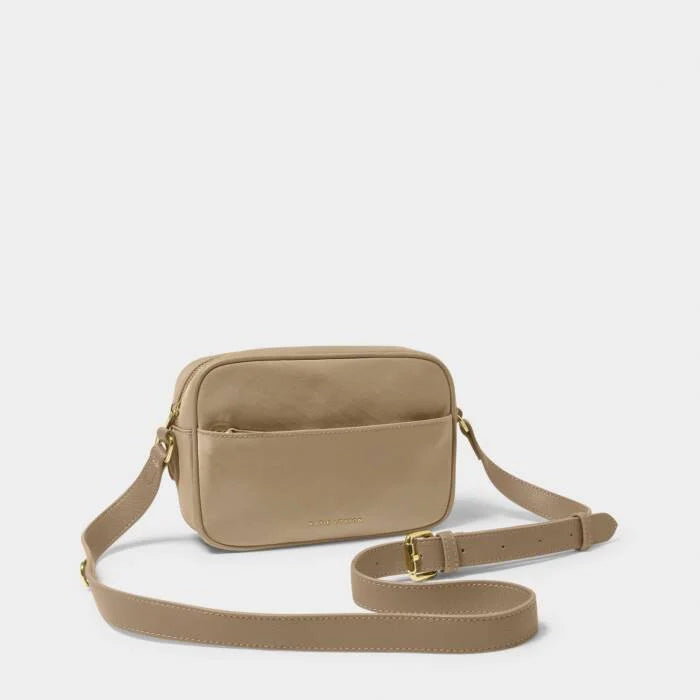 Katie Loxton Nylon-Luxe Crossbody Bag In Taupe