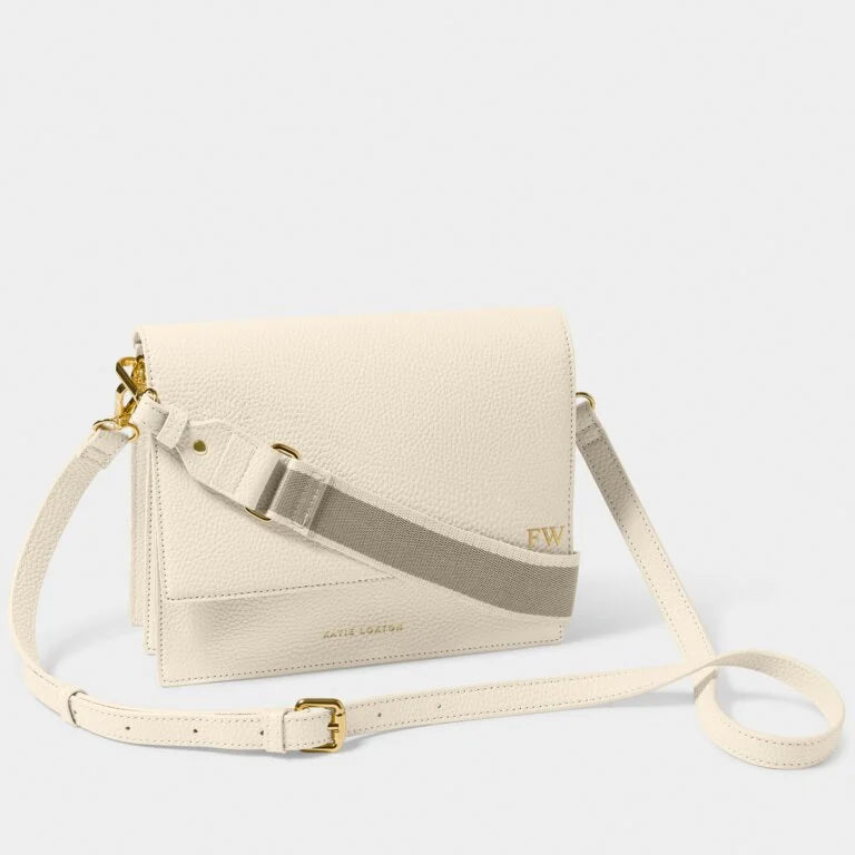 Katie Loxton Orla Crosbody Canvas Strap Off White