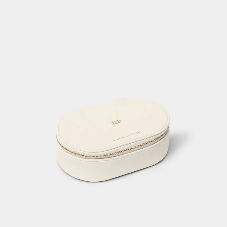 Katie Loxton Oval Jewellery Box Off White