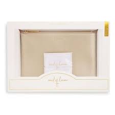 Katie Loxton Pouch & Bracelet Gift Set Maid Of Honour Metallic Gold