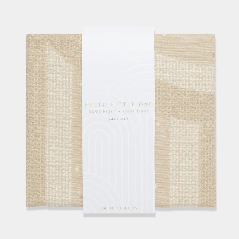 Katie Loxton Printed Baby Blanket Taupe