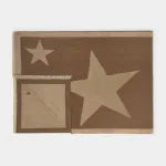 Katie Loxton Printed Blanket Scarf Large Star Chocolate/Soft Tan