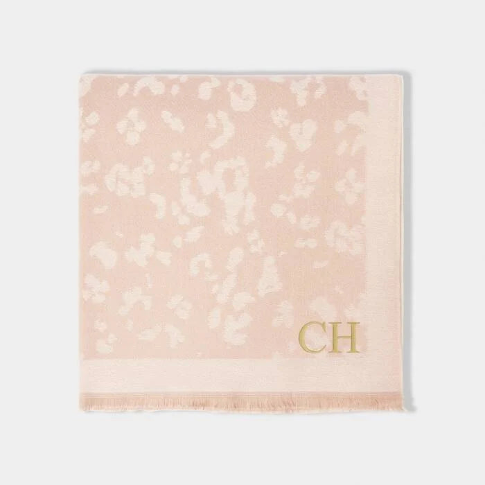 Katie Loxton Printed Scarf Large Floral Nude Pink/Off White/Dusty Rose