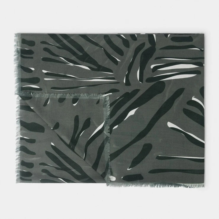 Katie Loxton Printed Scarf Zebra Charcoal/Black/White