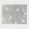 Katie Loxton Printed Foil Scarf Heart Pale Grey/White/Silver Foil
