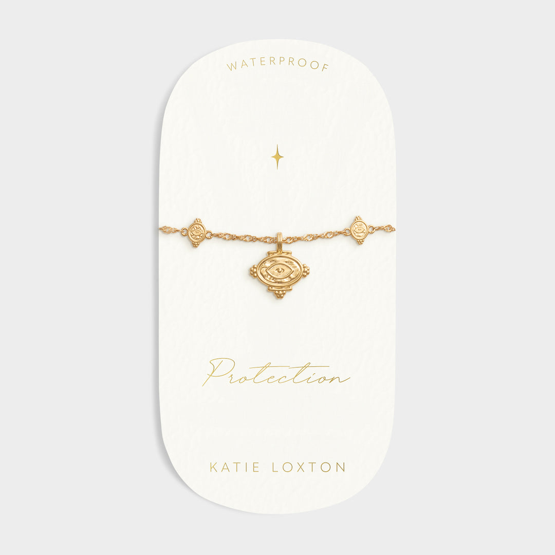 Katie Loxton Waterproof Protection Charm Bracelet Gold Coated