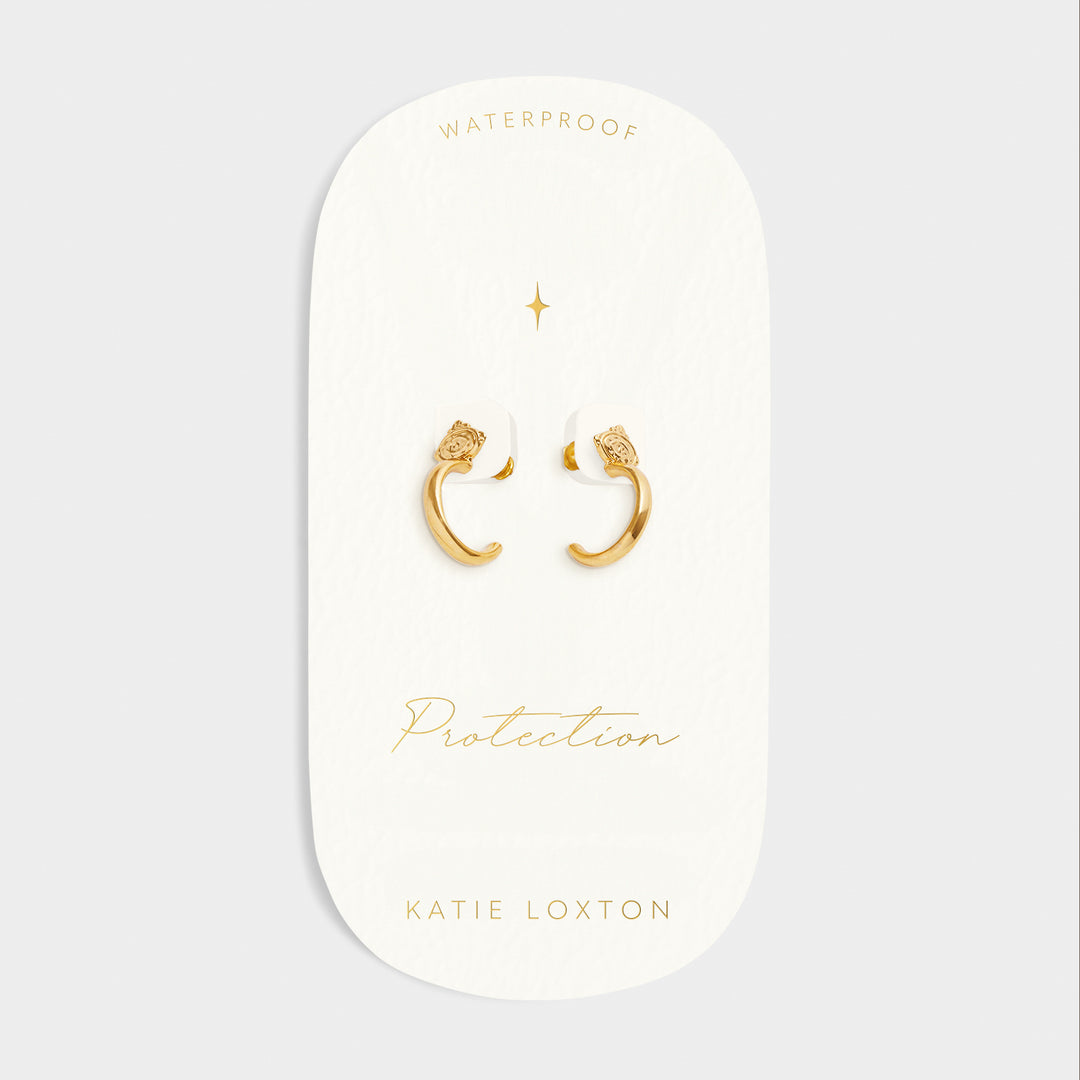 Katie Loxton Waterproof Protection Hoop Earrings Gold Coated