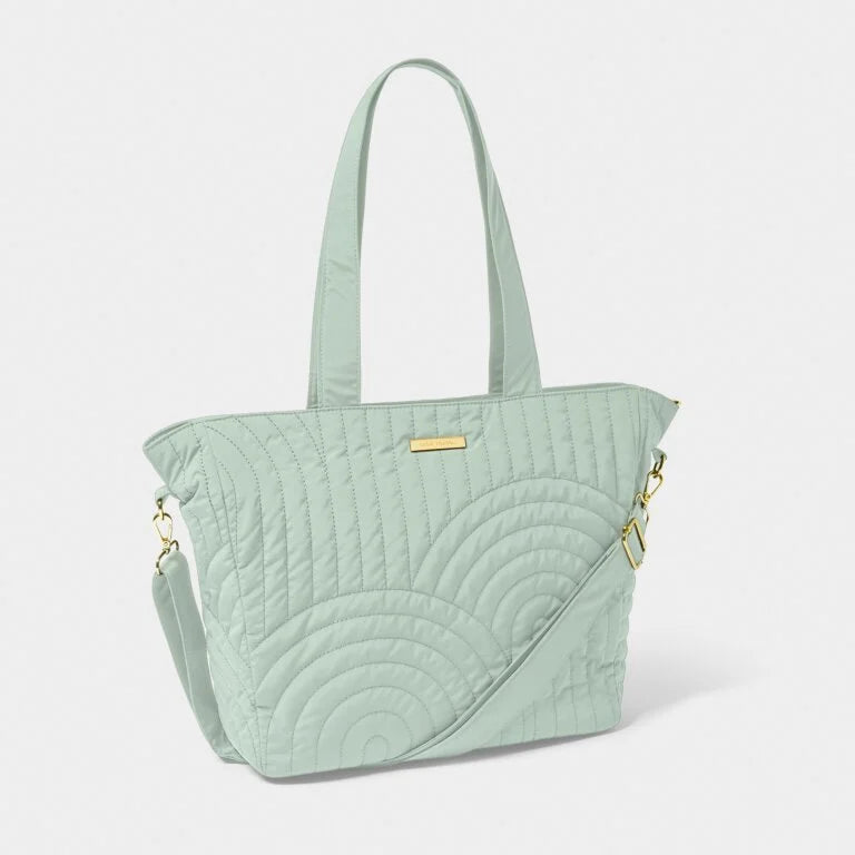Katie Loxton Quilted Tote Bag Light Sage