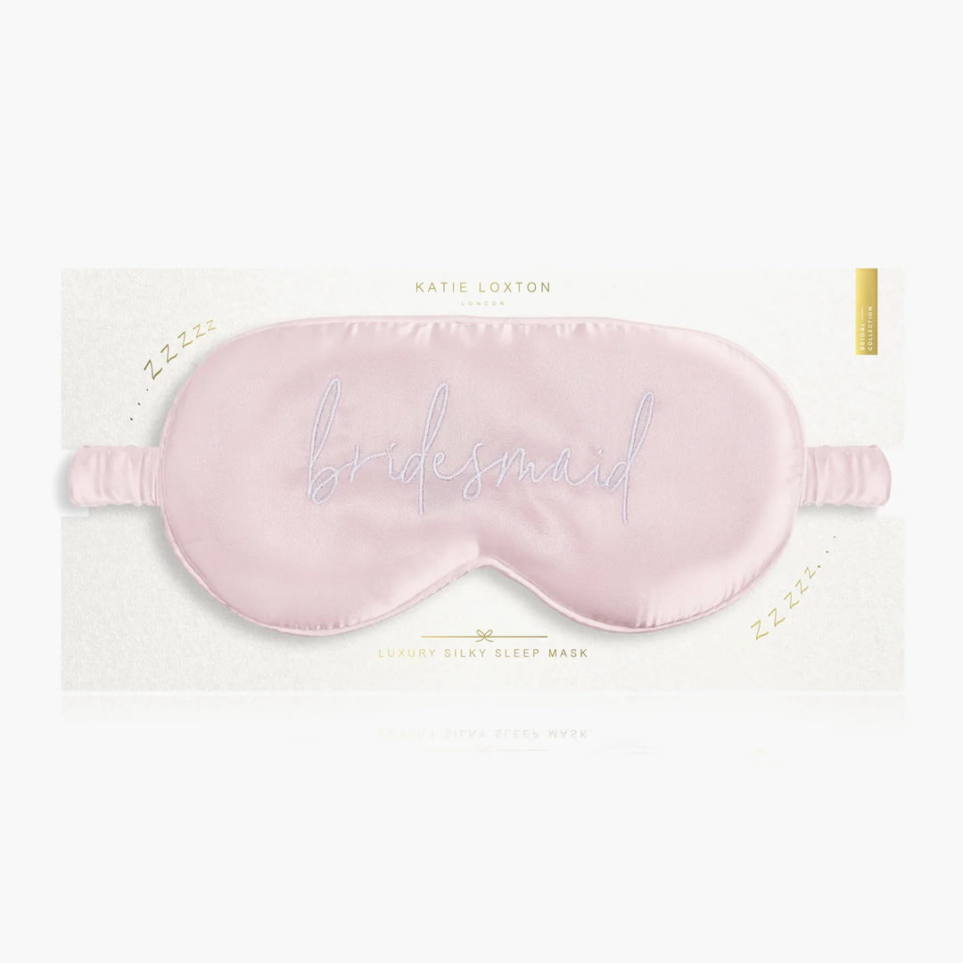 Katie Loxton Satin Eye Mask Bridesmaid Pink