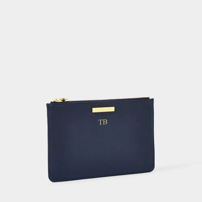 Katie Loxton Semi Precious Stone Bridal Pouch Thank You For Helping Me Tie The Knot Lapiz Lazuli in Navy