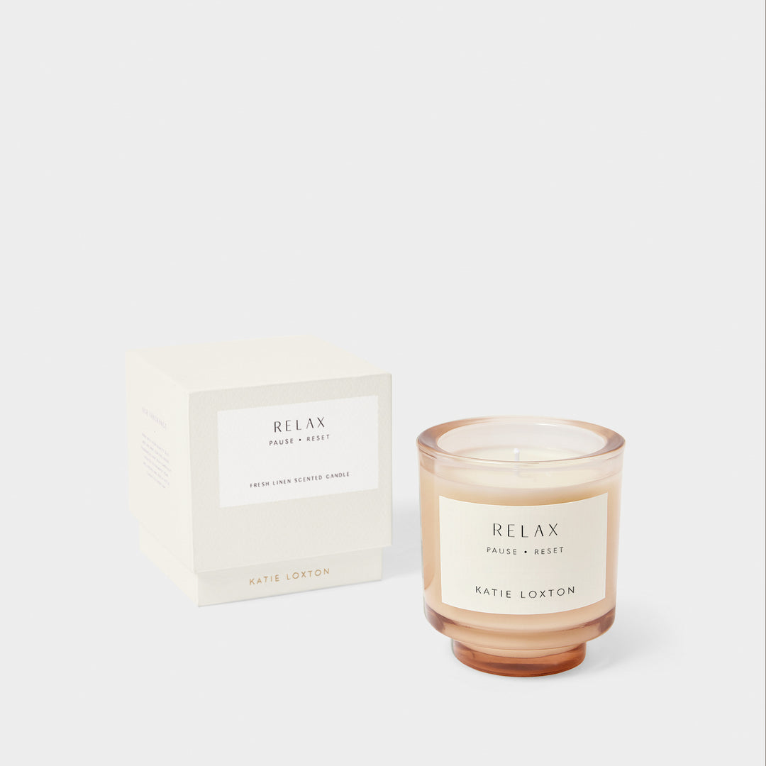 Katie Loxton Sentiment Candle Relax Fresh Linen And White Lily