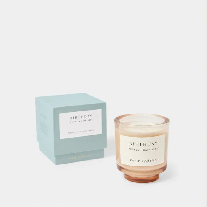 Katie Loxton Sentiment Candle Birthday Peach Rose And Mandarin