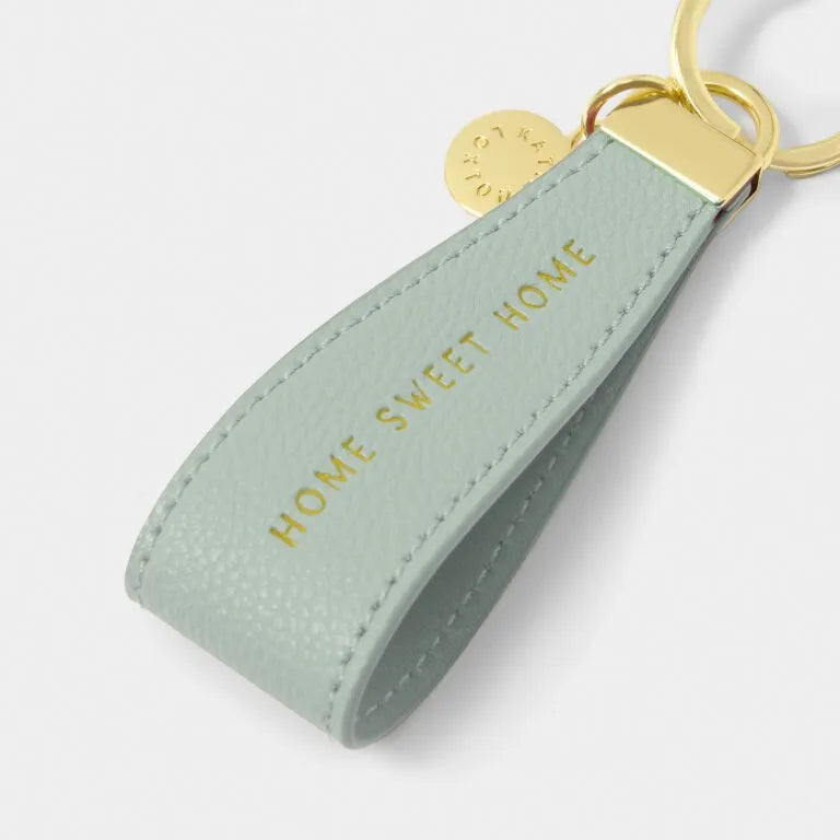 Katie Loxton Sentiment Loop Keyring Home Sweet Home Sage