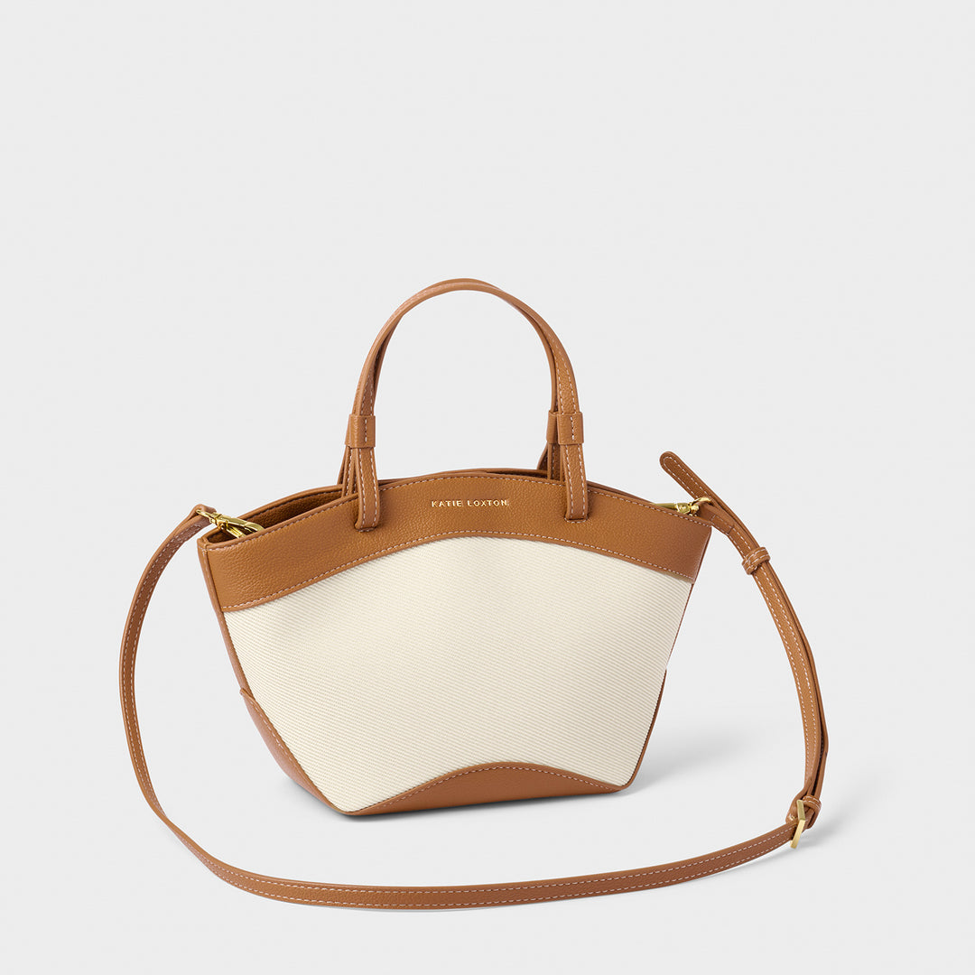 Katie Loxton Siena Canvas Mini Tote Canvas Cognac