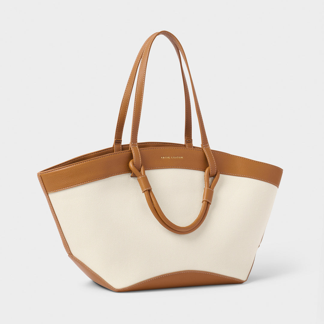 Katie Loxton Siena Canvas Tote Bag Cognac