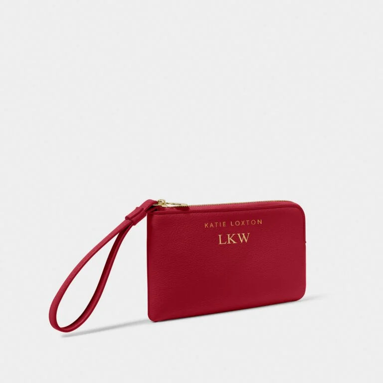 Katie Loxton Small Wristlet Pouch Garnet Red