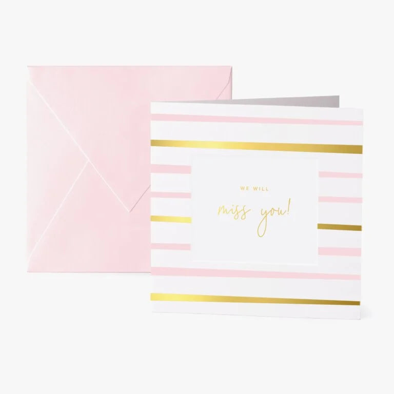 Katie Loxton Square Greetings Card We Will Miss You