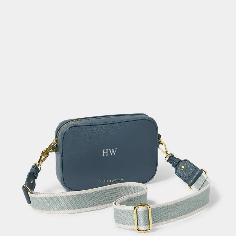 Zana Mini Crossbody Bag With Canvas Strap Navy