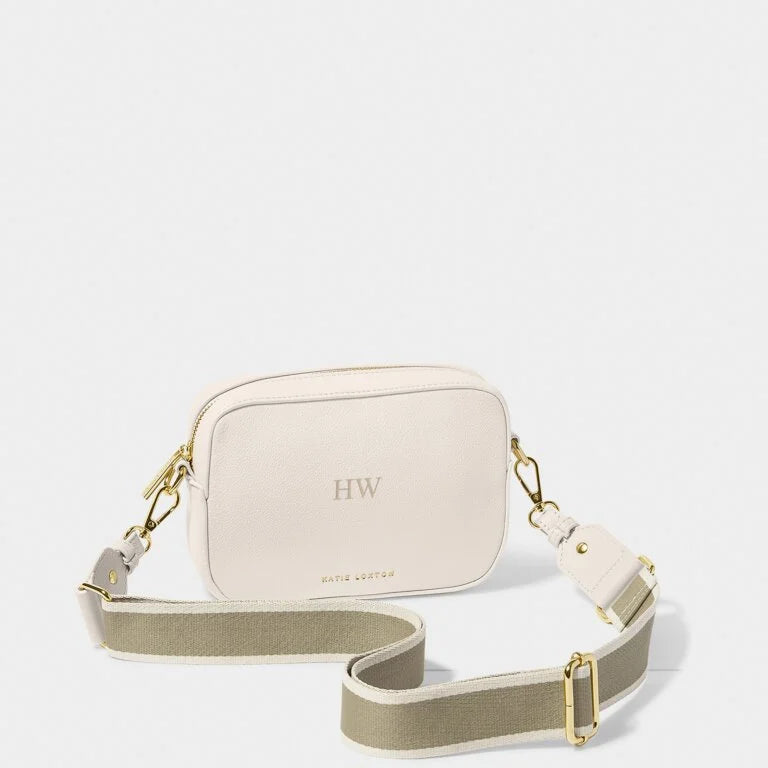 Katie Loxton Zana Mini Crossbody Bag With Canvas Strap Off White