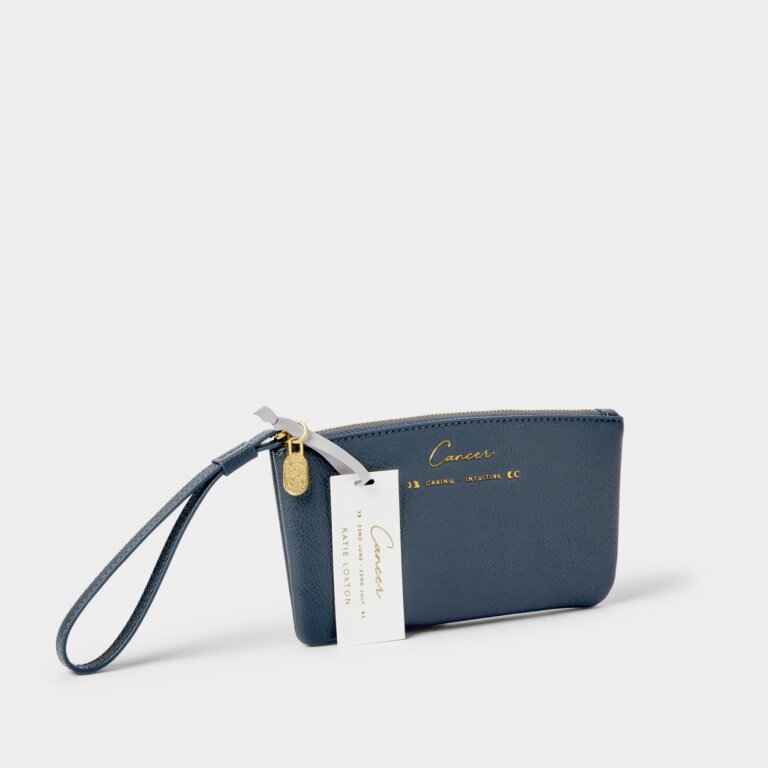 Katie Loxton Zodiac Wristlet Pouch Cancer Slate
