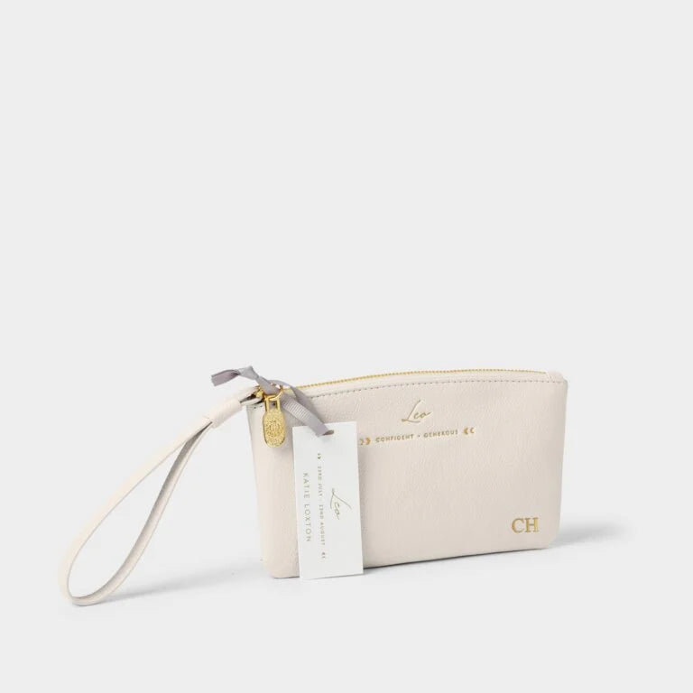 Katie Loxton Zodiac Wristlet Pouch Leo Off White